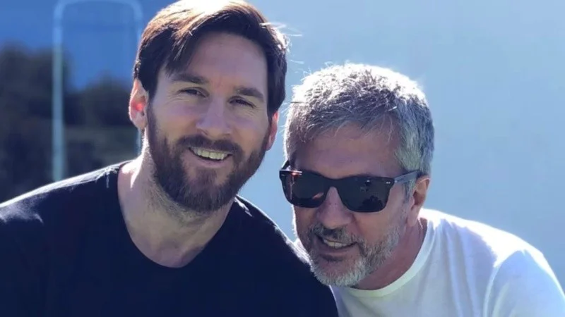 Leo Messi junto a su papá Jorge, que lo acompañó a lo largo de toda su carrera.